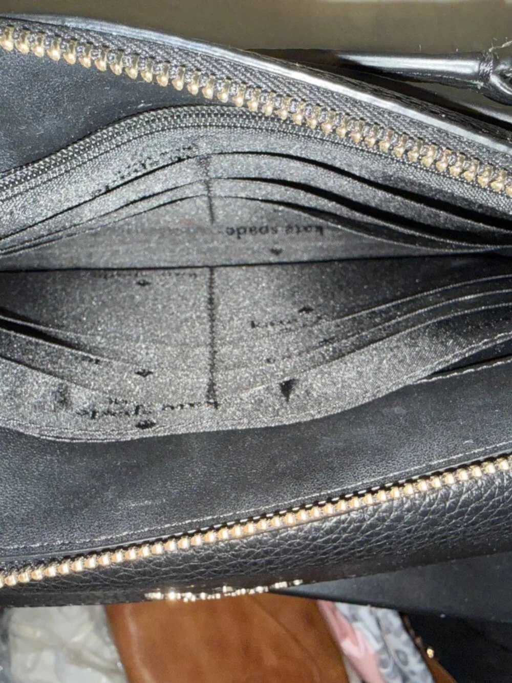 Kate Spade New York Black Leather Crossbody Wallet Clutch | Pebbled Leather | LN